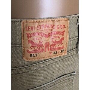 Levi's 511 Jeans 33 x 32 Olive Pre-Owned See Pictures for blemishes